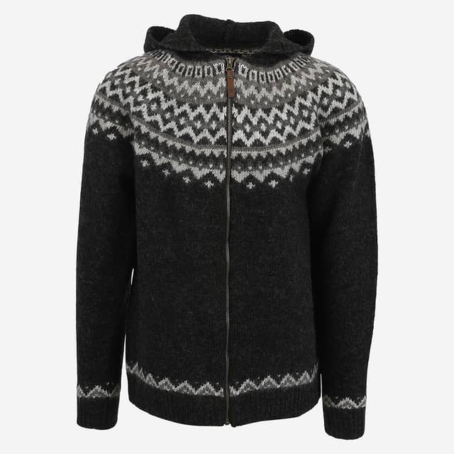 Skjaldbreiður hooded wool sweater